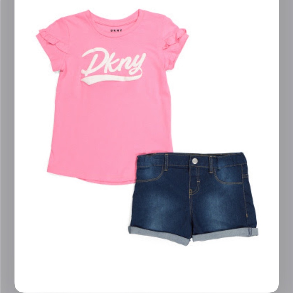 💗💗Simply Gorgeous Girl’s Short and Top New with Tags Size12 DKNY 2-pcs. - Picture 1 of 6
